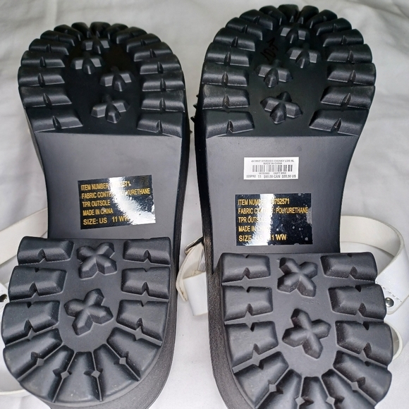 Torrid white studded chunky lug heel sandals - Picture 11 of 13